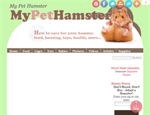 Tablet Screenshot of mypethamster.net